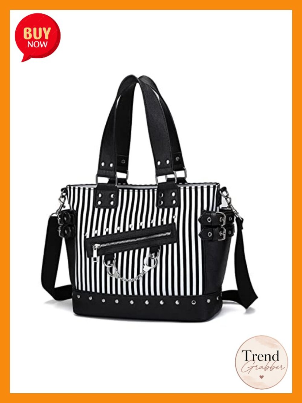 Gothic Canvas Backpack Luminous Skull Crossbody Bag Zipper Shoulder Bag